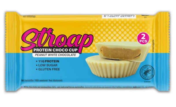 Stroap Protein choco cup peanut white chocolate (42 Gram)