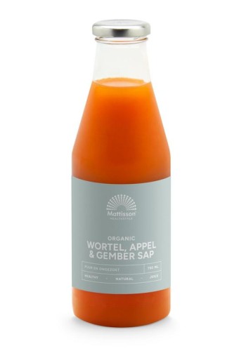 Mattisson Wortel appel & gembersap bio (750 Milliliter)