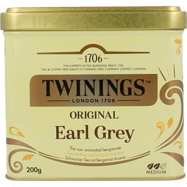 Twinings Earl grey thee blik (200 Gram)