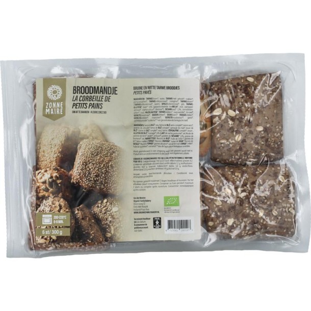 Zonnemaire Broodmandje afbakbroodjes zav bio (6 Stuks)