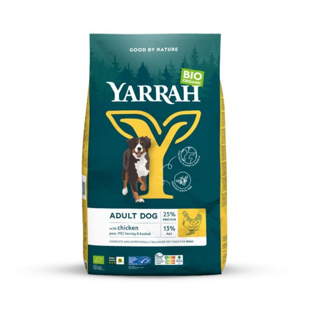 Yarrah Adult hondenvoer met kip bio MSC (5000 Gram)