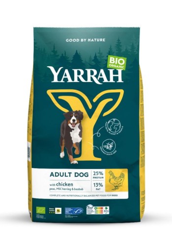 Yarrah Adult hondenvoer met kip bio MSC (5000 Gram)
