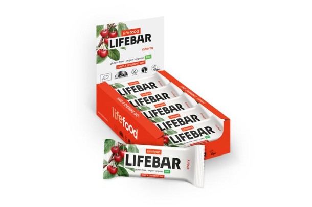 Lifefood Lifebar kersen bio raw (40 Gram)
