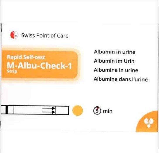 Swiss Point of Care M-Albu-Check-1 Strip Zelftest