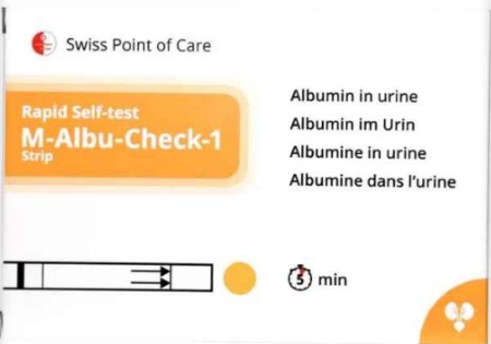 Swiss Point of Care M-Albu-Check-1 Strip Zelftest