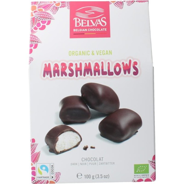 Belvas Marshmallow chocolade bio (100 Gram)