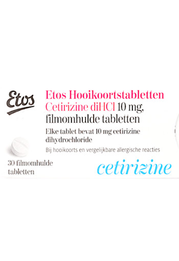 Etos Hooikoortstabletten Cetirizine DiHCl 10 mg 30 stuks