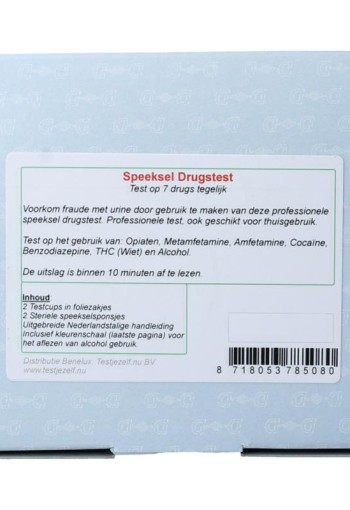 Testjezelf.nu Speeksel drugstest 7 (2 Stuks)