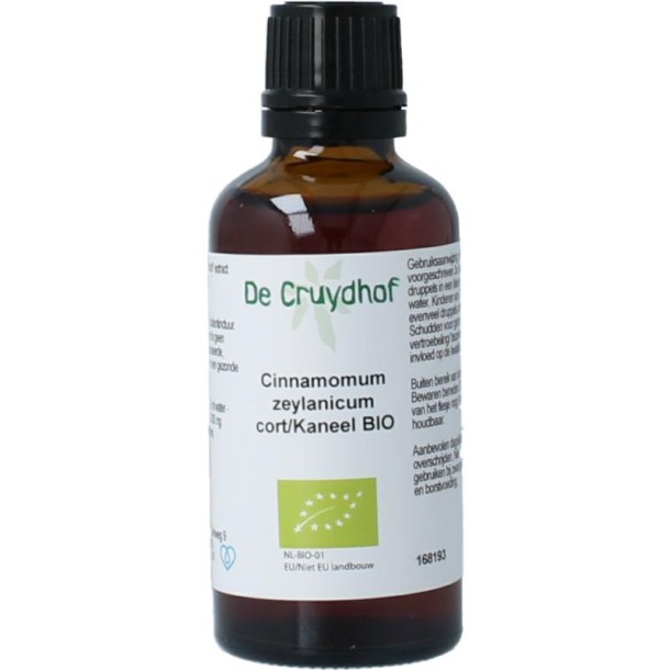Cruydhof Cinnamomum zeyl cort / kaneel tinctuur bio (50 Milliliter)