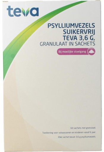 Teva Psylliumvezels granulen suikervrij (60 Sachets)