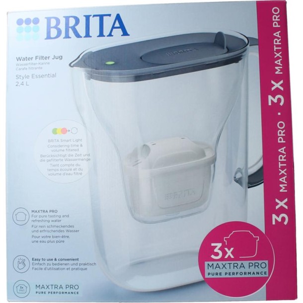 Brita Style essential cool stone blue + 3 maxtra (1 Set)
