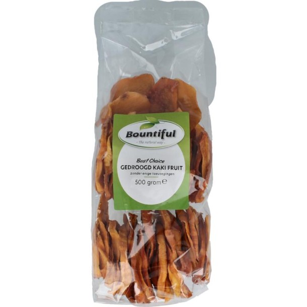Bountiful Kaki fruit gedroogd zonder suiker (500 Gram)