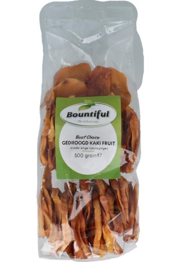 Bountiful Kaki fruit gedroogd zonder suiker (500 Gram)