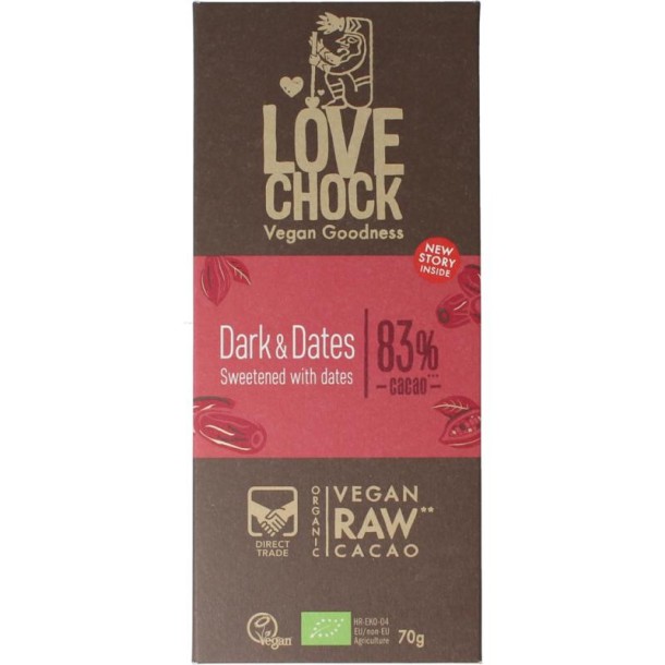 Lovechock Dark & dates bio (70 Gram)
