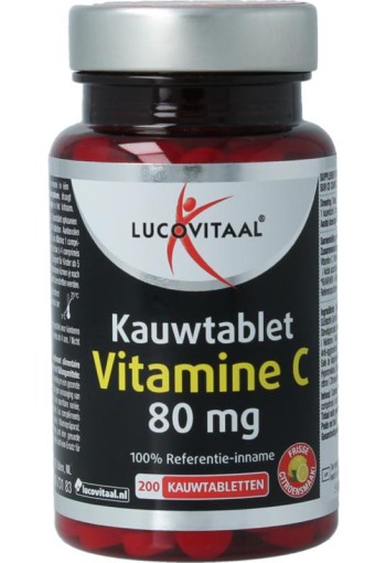 Lucovitaal Vitamine C 80mg citroen (200 Kauwtabletten)