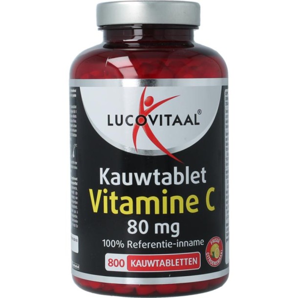Lucovitaal Vitamine C 80mg citroen (800 Kauwtabletten)