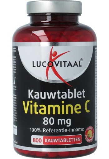 Lucovitaal Vitamine C 80mg citroen (800 Kauwtabletten)