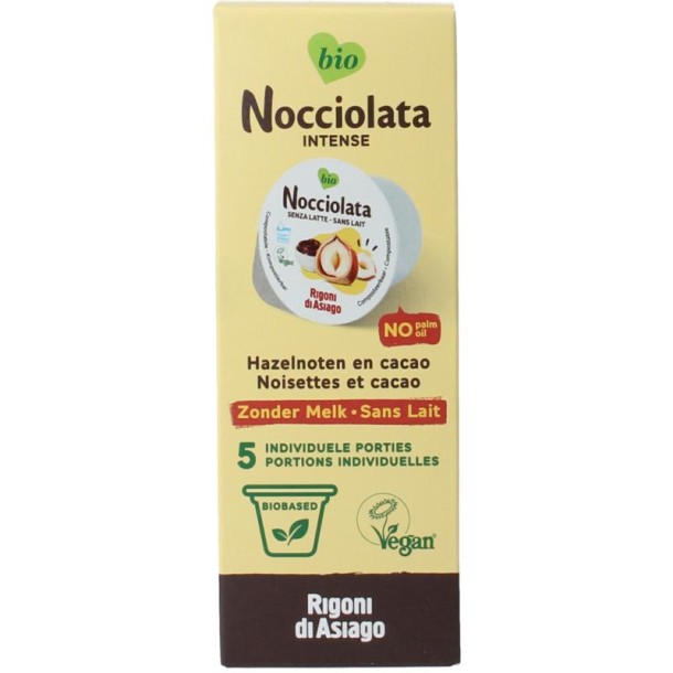 Nocciolata Intense vegan cups 5 x 20gram bio (100 Gram)