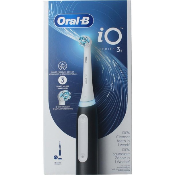 Oral B IO3S matt black elektrische tandenborstel 1 Stuks