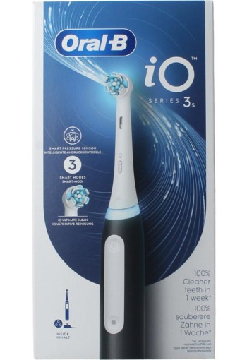 Oral B IO3S matt black elektrische tandenborstel 1 Stuks