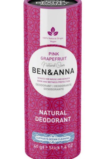Ben & Anna Pink Grapefruit Deodorant Stick 40 GR