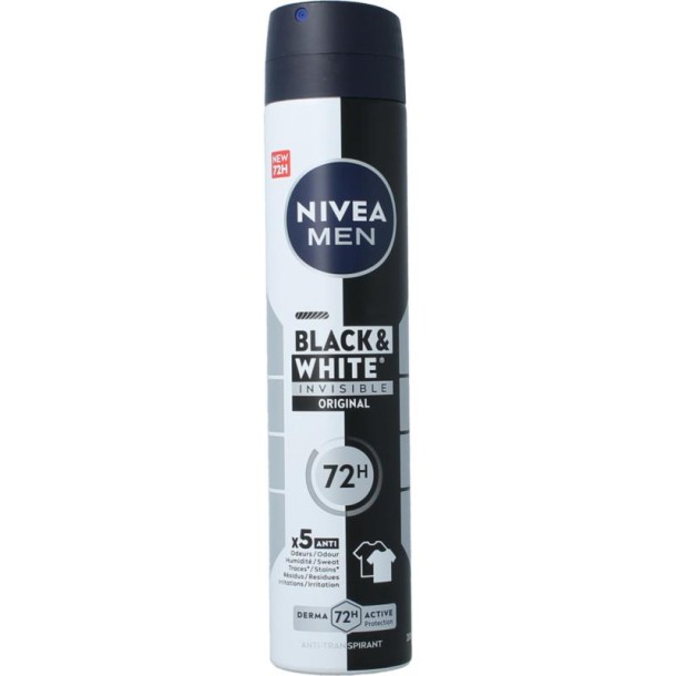 Nivea Men deodorant spray invisible black & white (200 Milliliter)