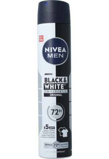 Nivea Men deodorant spray invisible black & white (200 Milliliter)