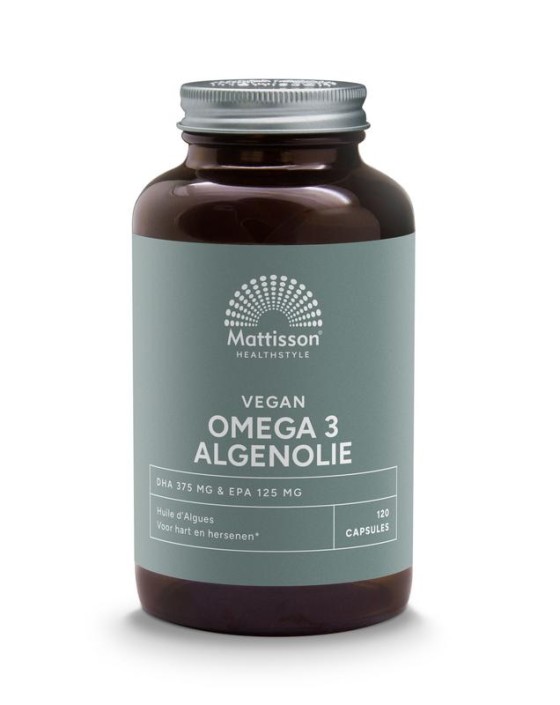 Mattisson Vegan omega 3 algenolie DHA 375mg EPA 125mg (120 Vegetarische capsules)