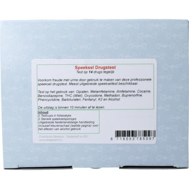 Testjezelf.nu Speeksel drugstest 14 (2 Stuks)