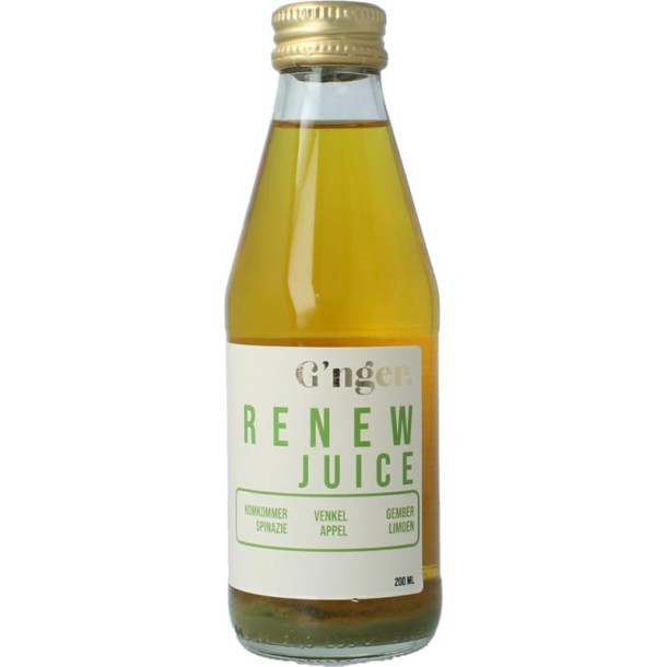 G'nger Renew groentesap met 61% groenten (200 Milliliter)