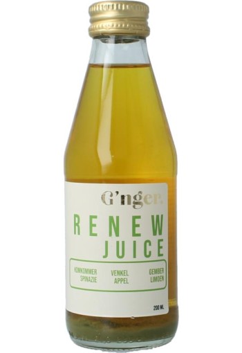 G'nger Renew groentesap met 61% groenten (200 Milliliter)