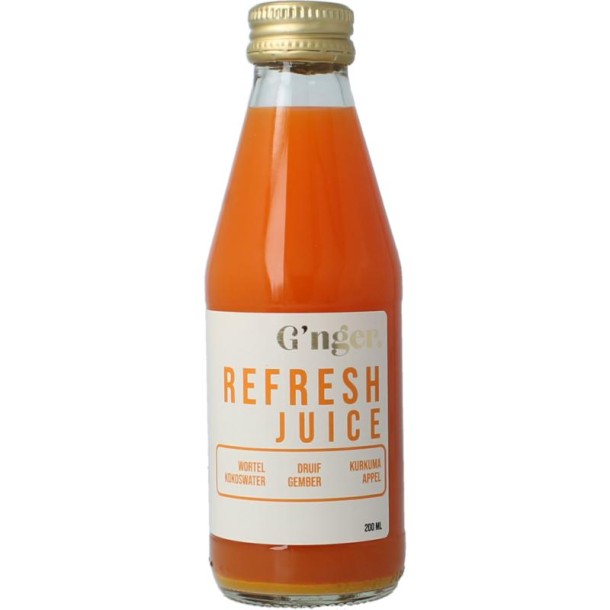 G'nger Refresh groentesap met 47% groenten (200 Milliliter)