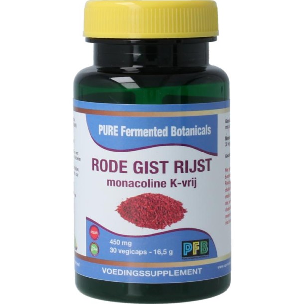 SNP Rode gist rijst monacoline K-vrij puur (30 Vegetarische capsules)