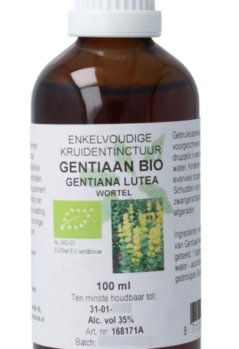 Cruydhof Gentiana lutea radix / gentiaan tinctuur bio (100 Milliliter)
