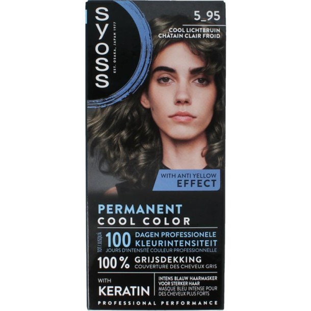 Syoss Permanent cool color 5-95 lichtbruin (1 Set)