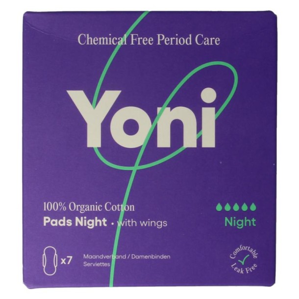 Yoni Maandverband night  7 Stuks