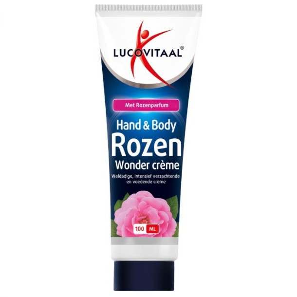 Lucovitaal Hand & body rozen wonder creme (100 Milliliter)