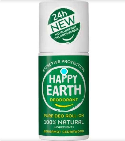Happy Earth 100% Natuurlijke Bergamot Deodorant Roller 75 ML