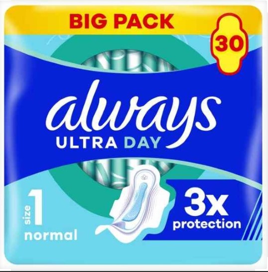 Always Ultra Maandverband Normal Met Vleugels 30 stuks