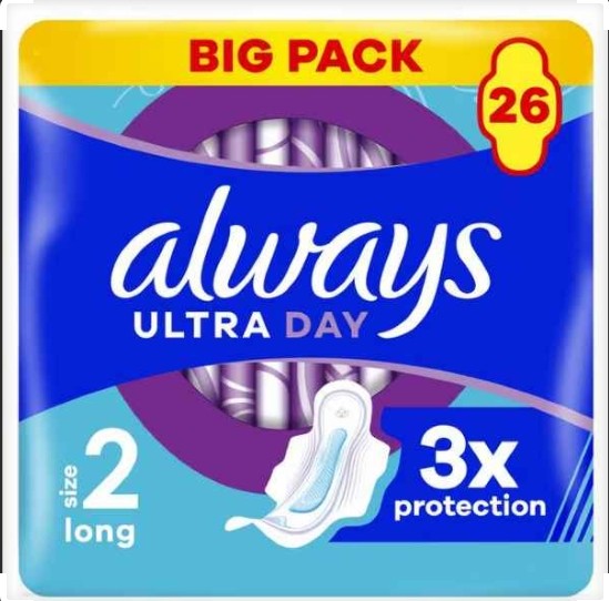 Always Ultra Maandverband Long Met Vleugels 26 stuks