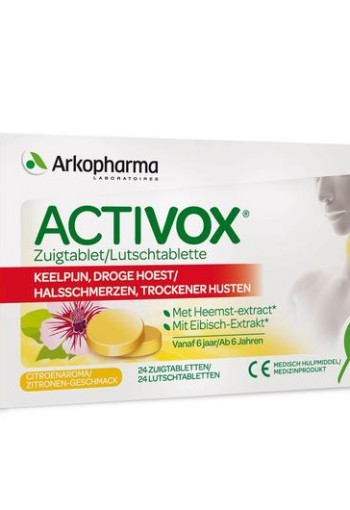 Activox Activox keelpijn droge hoest (24 Zuigtabletten)