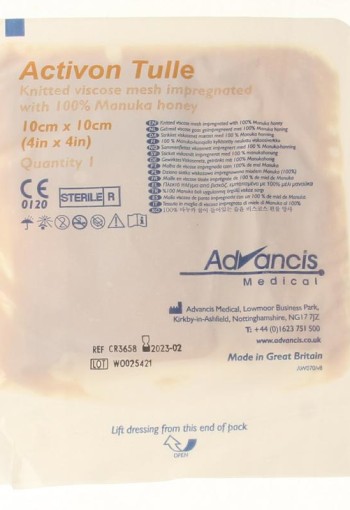 Advancis Activon manuka gaasverband 10 x 10 (1 Stuks)