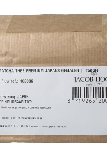 Jacob Hooy Matcha thee Japans gemalen (250 Gram)