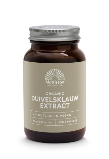 Mattisson Organic duivelsklauw extract 300mg bio (120 Vegetarische capsules)