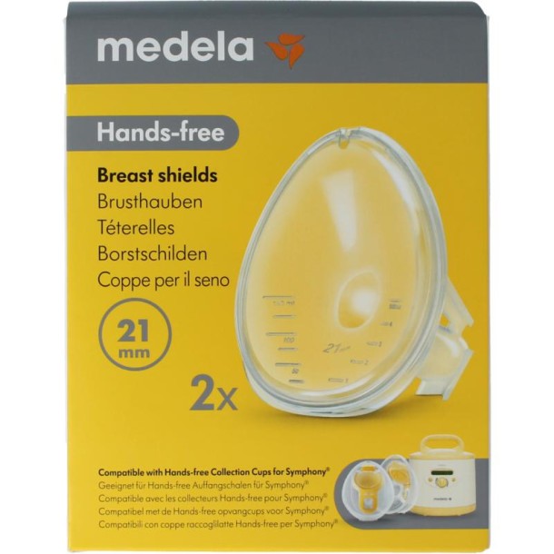 Medela Handsfree borstschild Symphony maat L 21mm (1 Stuks)