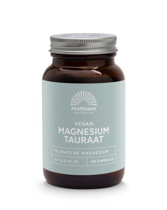 Mattisson Magnesium tauraat met p-5-p (60 Vegetarische capsules)