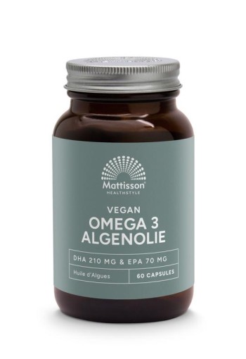 Mattisson Vegan omega-3 algenolie DHA 210mg EPA 70mg (60 Vegetarische capsules)