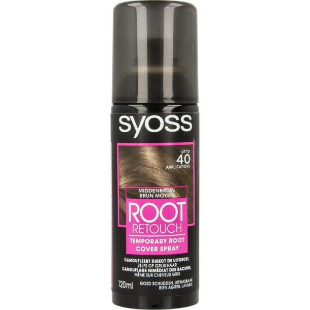 Syoss Uitgroeispray Middenbruin 120 ml