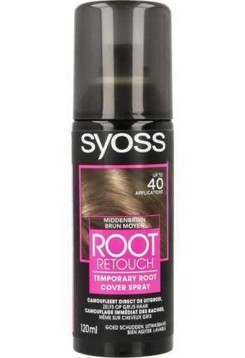 Syoss Uitgroeispray Middenbruin 120 ml