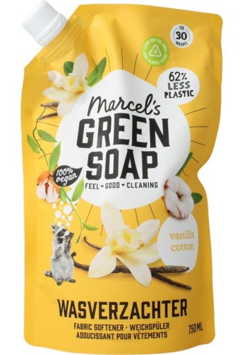 Marcel's GR Soap Wasverzachter vanille & katoen navulling (750 Milliliter)